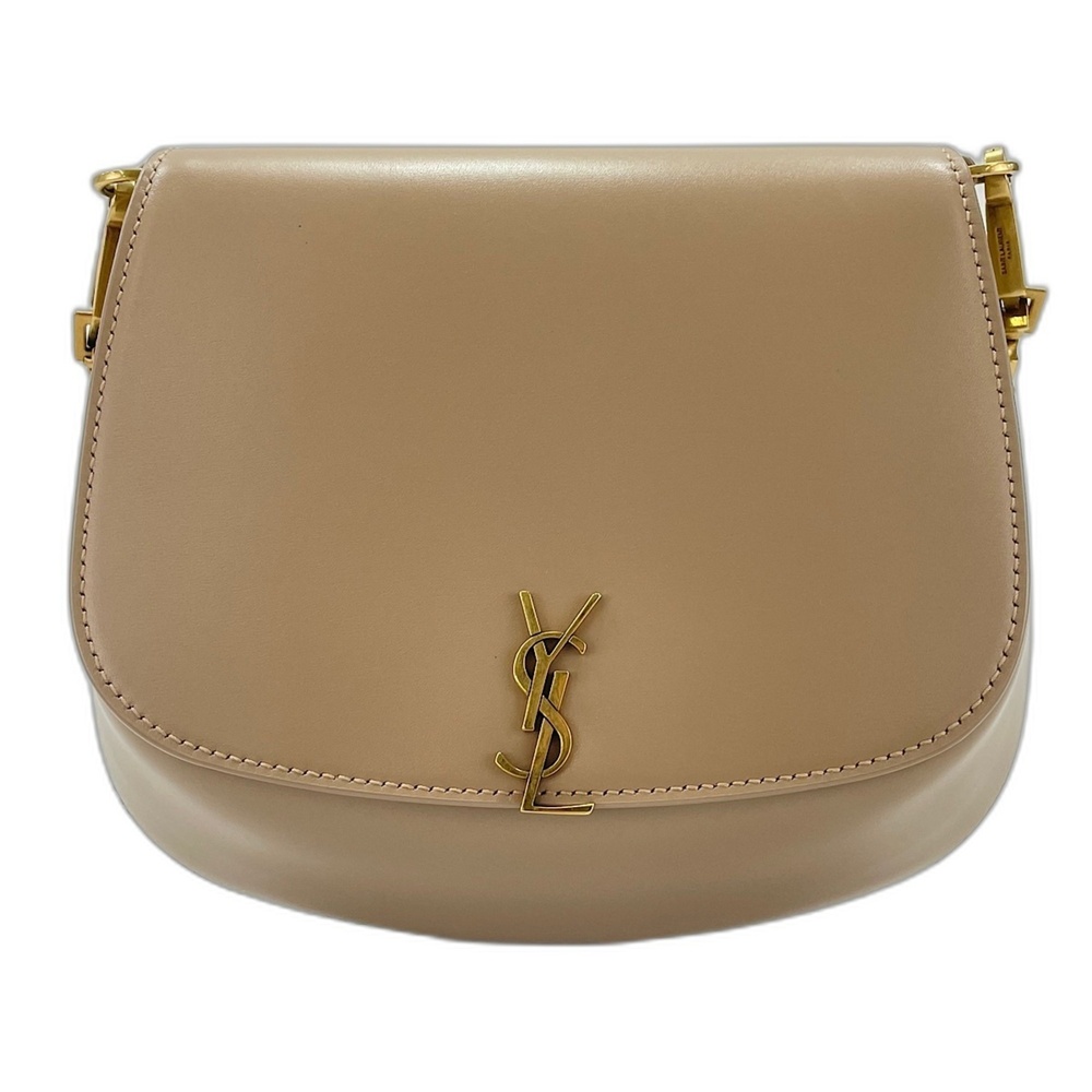 YVES SAINT LAURENT Mini Voltaire Shoulder Bag, Beige